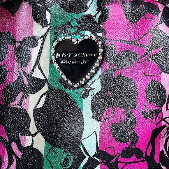 BETSEY Johnson l Full-size l Leather Backpack l Vibrant Floral & Polka Dotted main image 10